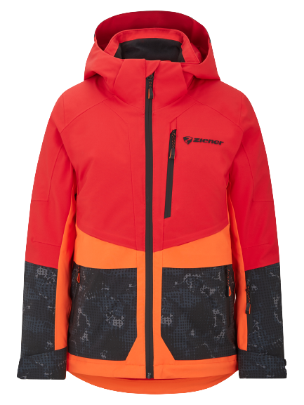 Padded Skibekleidung Orange \\ \\ Jacken Red Pop Skijacke TEAMskiwear Red Pop Man | 2023/24 Herren \\ Herren \\ Orange - Skijacken Ziener Trivor