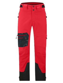 Ski pants Ziener Tewes Full-Zip Junior Teamwear Red Black Foggy - 2024/25