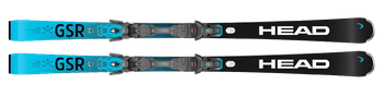 Skis HEAD Worldcup Rebels E.GSR + PR 11 GW Brake [G] 78 mm Matt Black/Speed Blue - 2024/25