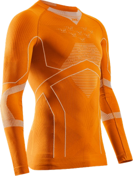 Thermal underwear X-bionic Energy Accumulator Light Shirt LS Blazing Orange/Arctic White - 2024/25