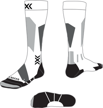 X-socks Ski Discover OTC WMN X White/Grey - 2024/25