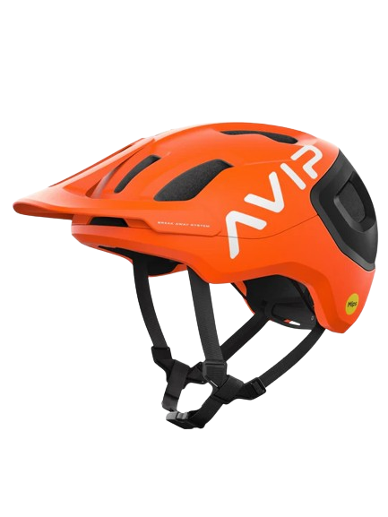 Bicycle helmet POC Axion Race MIPS Fluorescent Orange/Uranium Black Matt - 2024