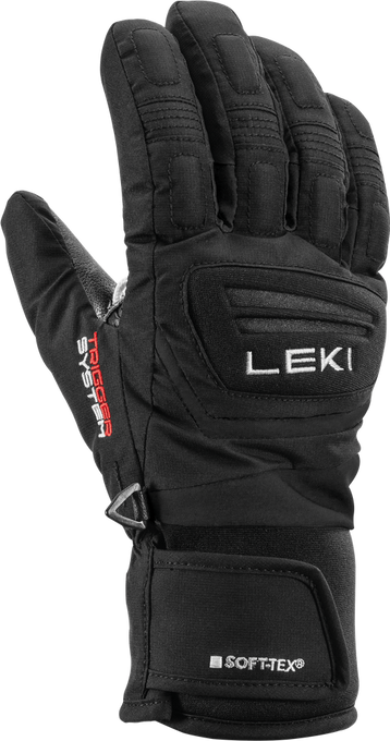 Gloves LEKI Griffin 3D Junior Black - 2024/25