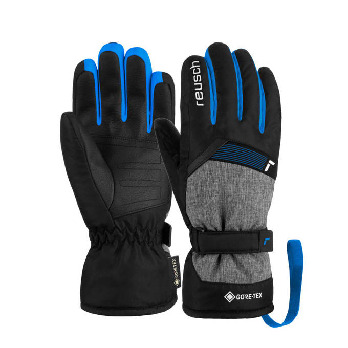 Gloves REUSCH Flash GORE-TEX Junior Black/Black Melange/Brilliant Blue - 2022/23