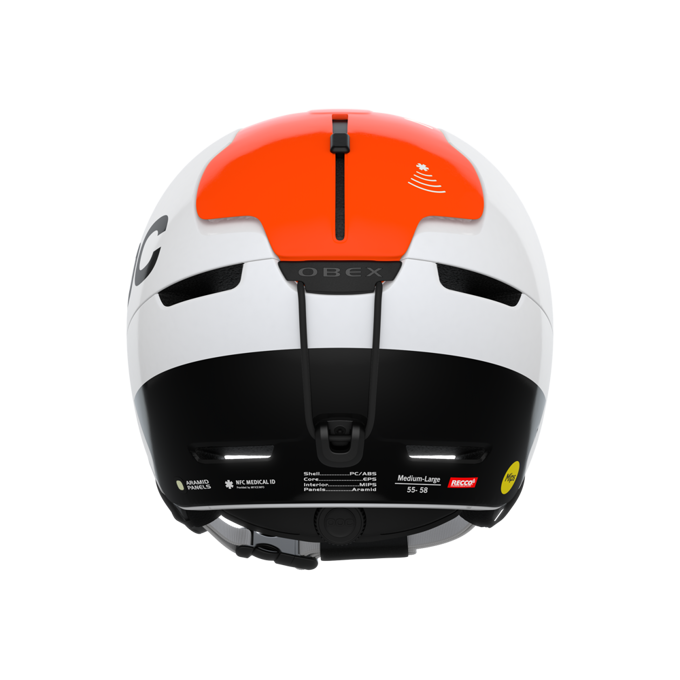 Helmet POC Obex Bc Mips Hydrogen White/Fluorescent Orange Avip - 2023/24