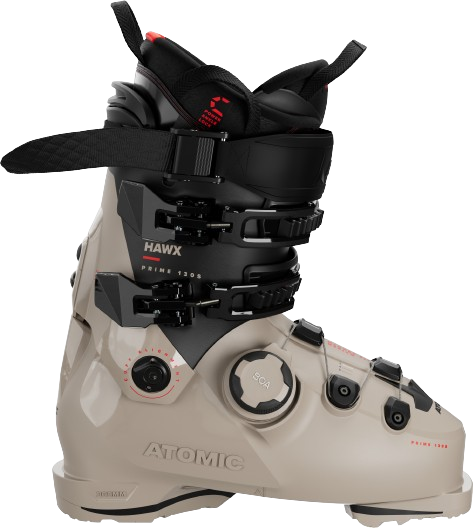 Ski boots Atomic Hawx Prime 130 S BOA GW Cement/Black/Red - 2024/25