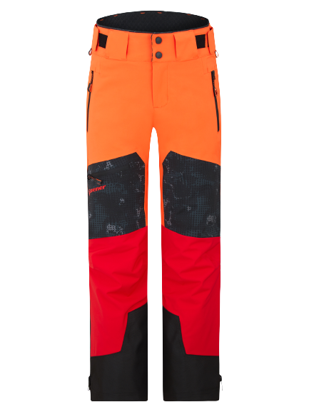 Ski pants Ziener Tewes Full-Zip Teamwear Lady Red Orange Pop - 2024/25