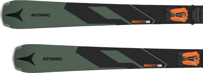 Skis Atomic Redster Q6 + MI 12 GW Black/Orange - 2024/25