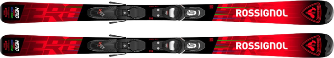 Skis Rossignol Hero JR 100-140 + KID 4 GW B76 Black - 2024/25