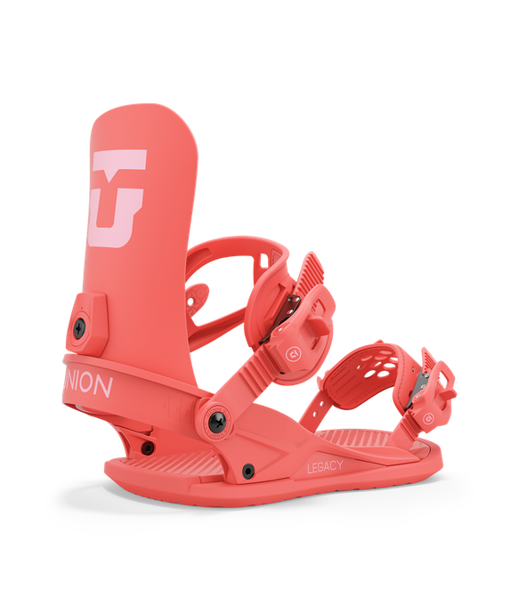 Snowboard Bindings Union Legacy Coral - 2024/25