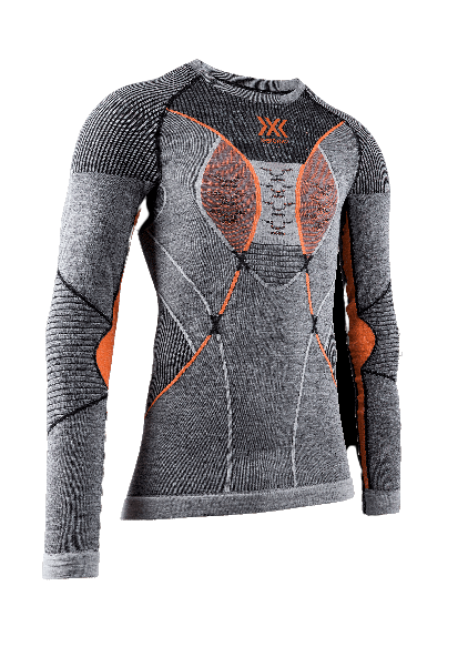 Thermal underwear X-bionic Merino Shirt LG SL Men Black/Grey/Orange - 2023/24