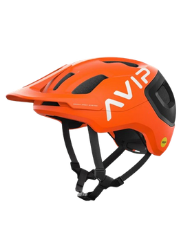 Fahrradhelm POC Axion Race MIPS Fluorescent Orange/Uranium Black Matt - 2024