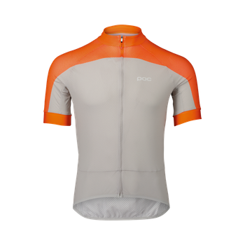 Fahrradtrikot POC M's Essential Road Logo Jersey Zink Orange/Granite Grey - 2024
