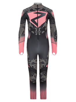 Rennanzug Ziener RCE Racesuit Padded Junior Black Foggy Print Pink Vanilla - 2023/24