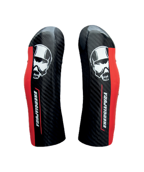 Schienbeinschutz Energiapura Carbon Pro Black/White Skull/Red - 2024/25