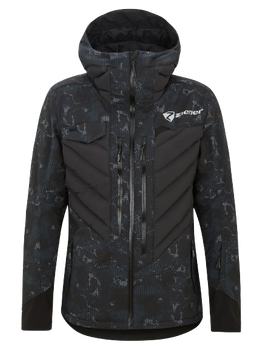 Skijacke Ziener RCE Coach Jacket Unisex Black Foggy Print - 2024/25