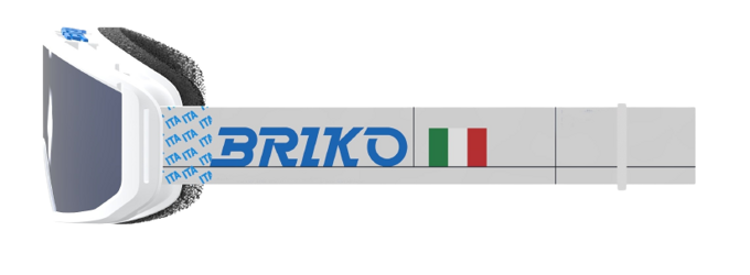 Brille Briko Vulcano Mask Italia White/Science Blue - 2024/25