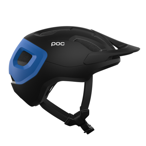 Fahrradhelm POC Axion Uranium Black/Opal Blue Metallic/Matt - 2023