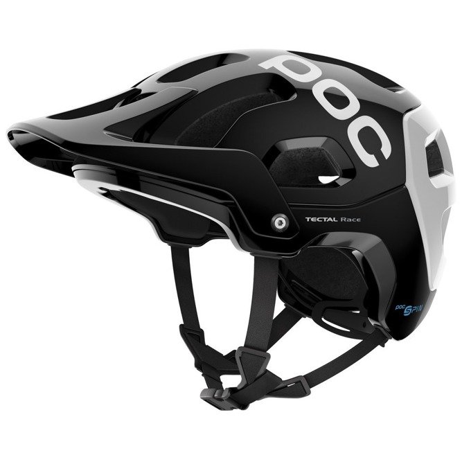 Fahrradhelm POC TECTAL RACE SPIN URANIUM BLACK/HYDROGEN WHITE - 2021