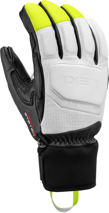 Handschuhe LEKI Griffin Prime 3D White/Neon - 2024/25