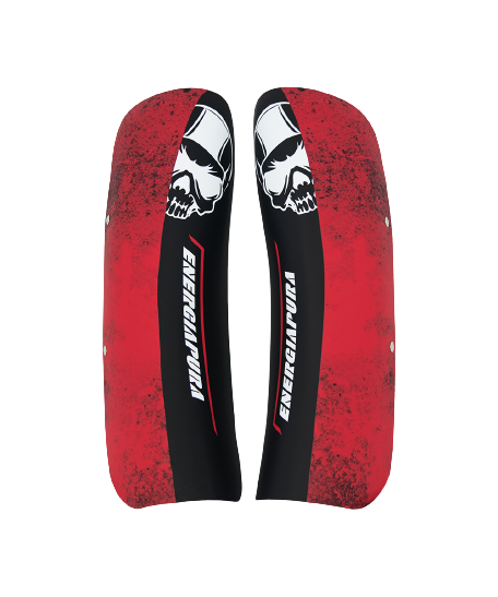 Schienbeinschutz Energiapura Shingurads Racing Senior Black/White Skull/Red - 2024/25