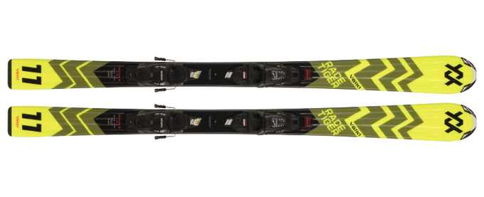 Ski Volkl Racetiger Junior Yellow (100-120) + 7.0 vMotion JR Black - Anthracite - 2024/25