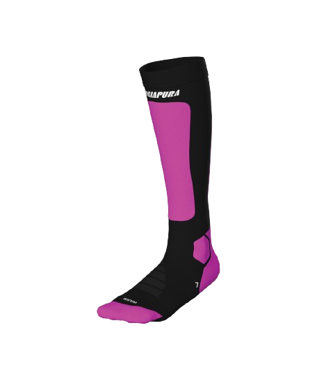 Skisocken Energiapura Heat Merino Socks Fluo Fuxia/Black - 2024/25