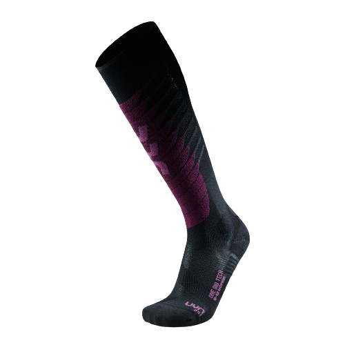 Skisocken UYN Women Ski One Biotech Black/Purple - 2024/25