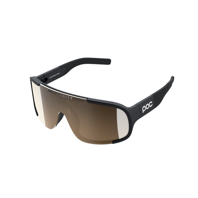 Sonnenbrille POC Aspire Mid Uranium Black/Brown Silver Mirror - 2024/25