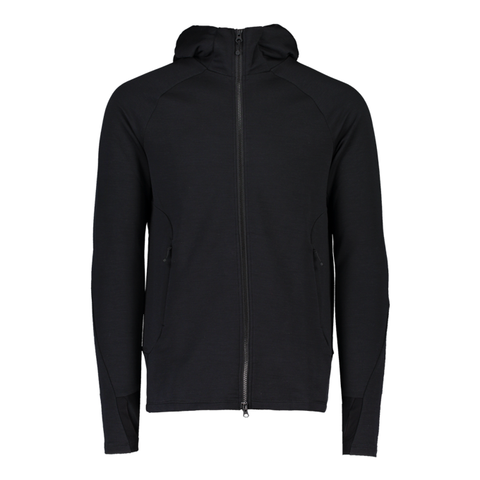 Sweatshirt POC M's Merino Zip Hood Uranium Black - 2023/24