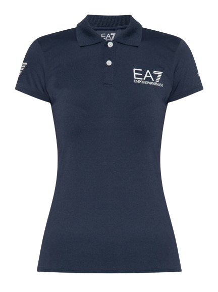 T-shirt Emporio Armani Woman Jersey Polo Navy Blue