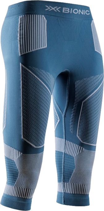 Thermounterwäsche X-bionic Energy Accumulator Light Pants 3/4 WMN Mineral Blue/Arctic White - 2024/25