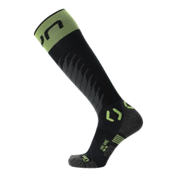 Skisocken UYN Man Ski One Merino Socks Black/Lime - 2024/25