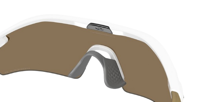 Sonnenbrill Oakley Radar Plate Polished White/Gold Frame/Prizm 24K Polarized Lenses
