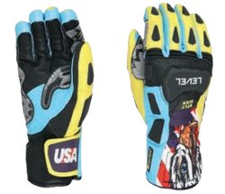 Gloves Level SQ CF US Ski Team By Lauren Macuga Black/Yellow - 2025/26