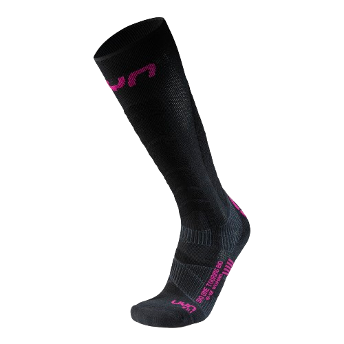 Skisocken UYN Women Ski Touring One Bio Socks Black/Pink Yarrow - 2025/26