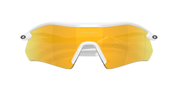 Sonnenbrill Oakley Radar Plate Polished White/Gold Frame/Prizm 24K Polarized Lenses