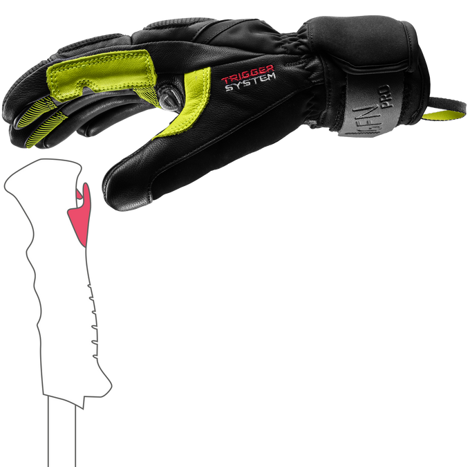 Handschuhe LEKI Griffin Pro 3D Black/Neon - 2025/26