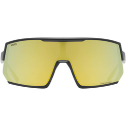 Sonnenbrille Uvex Sportstyle 235 P - Black Mat/Mirror Yellow - 2023