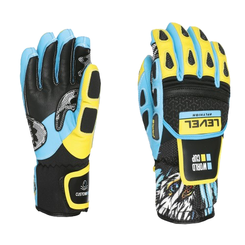 Handschuhe Level Worldcup JR CF Yellow/Blue - 2025/26