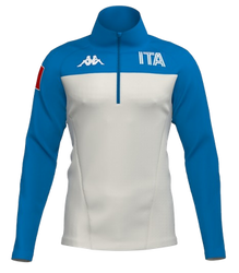 Fleecejacke Kappa 6CENTO 687BK ITA White Coconut/Blue - 2024/25