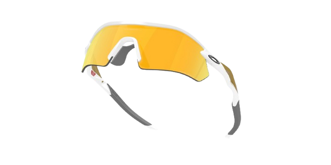 Sonnenbrill Oakley Radar Plate Polished White/Gold Frame/Prizm 24K Polarized Lenses