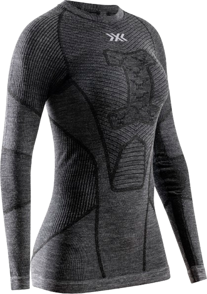 Thermounterwäsche X-bionic Symbio Merino Shirt LS WMN Rhino Grey - 2024/25