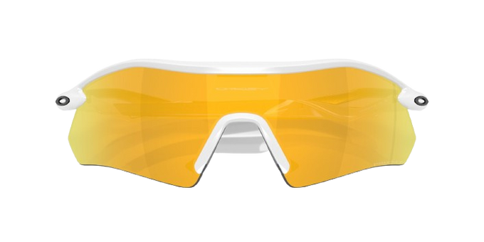 Sonnenbrill Oakley Radar Plate Polished White/Gold Frame/Prizm 24K Polarized Lenses