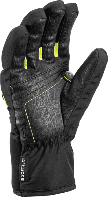 Gloves LEKI Griffin 3D Junior Black/Neon - 2023/24